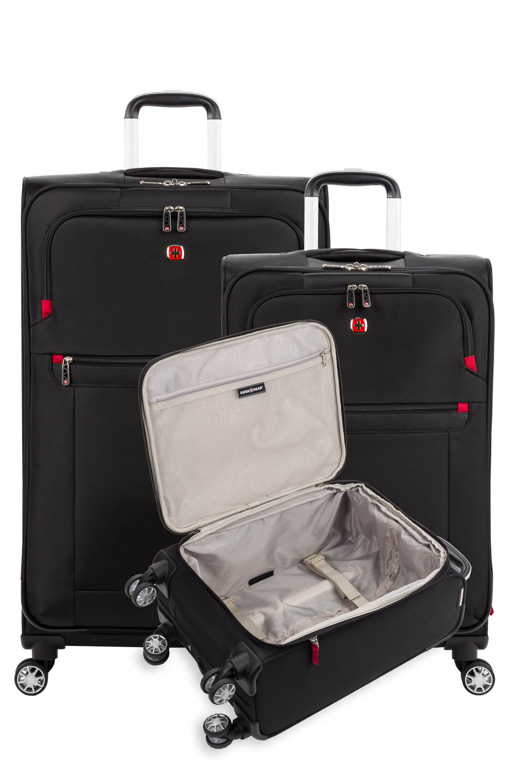 Swissgear 6568 Expandable 3pc Spinner Set open view