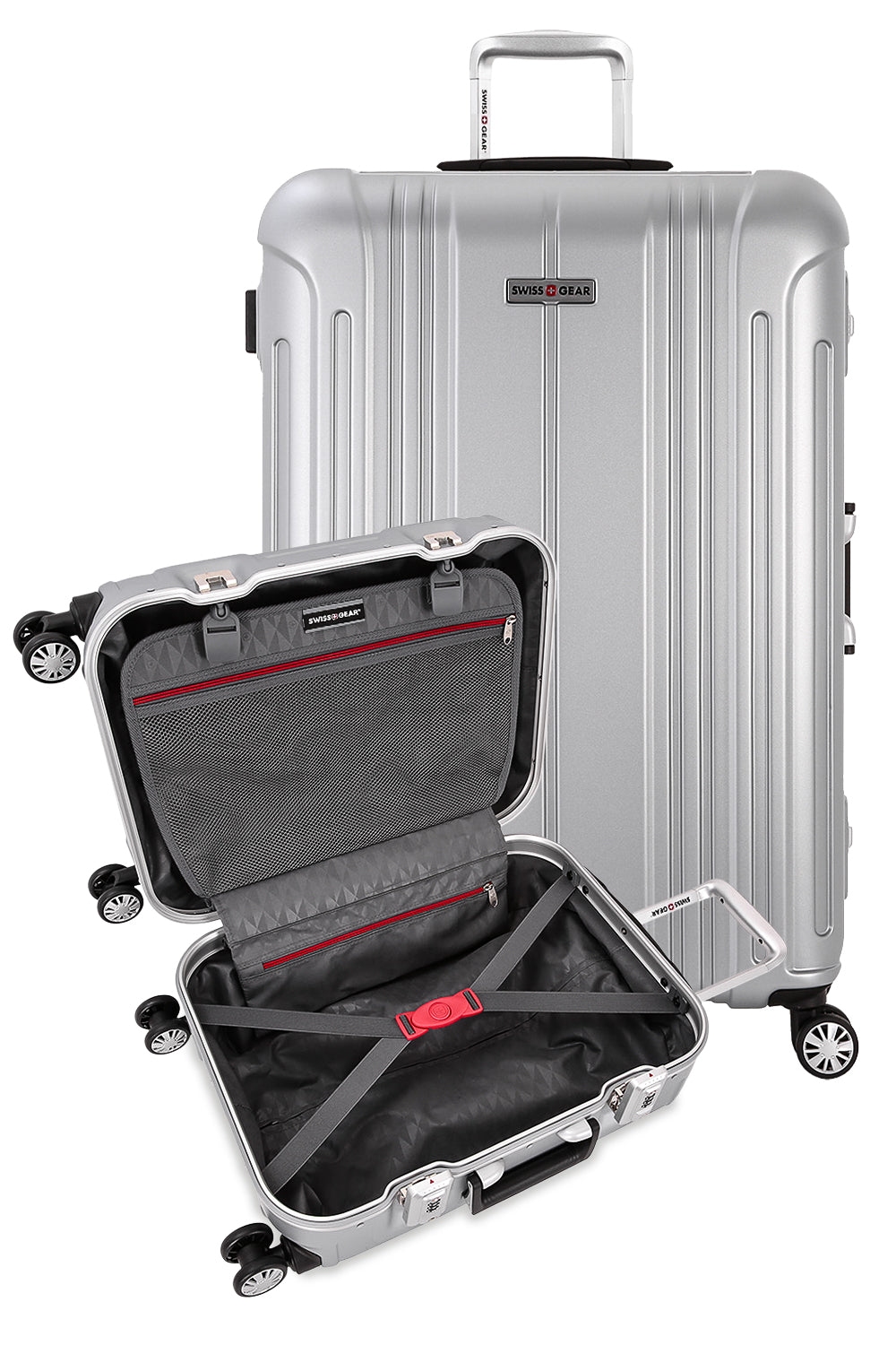 SWISSGEAR 6595 2-Piece Spinner Set in Silver