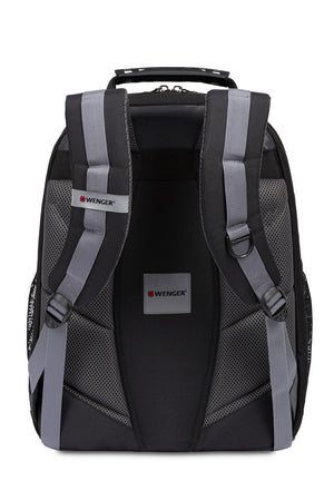 Wenger Legacy 16 inch Laptop Backpack - Black/Gray Airflow back padding keeps wearer cool