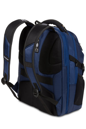 SWISSGEAR 6752 ScanSmart Laptop Backpack - Ergonomically contoured, padded shoulder straps with breathable mesh fabric and thumb ring adjuster pulls