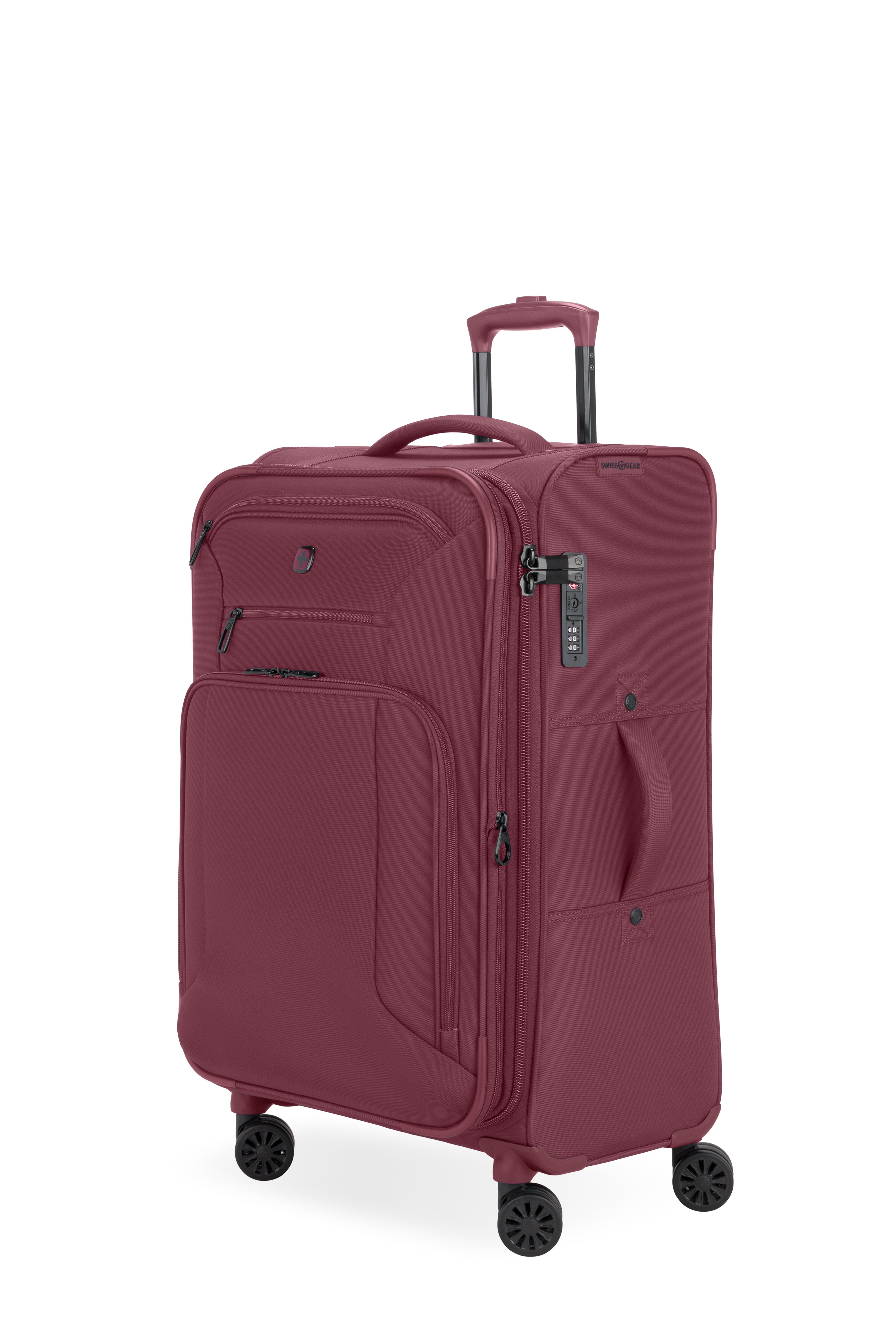 SWISSGEAR Sion Reserve Medium Checked Spinner - Pomegranate - 01