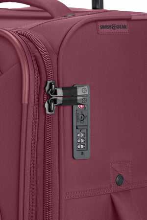 SWISSGEAR Sion Reserve Medium Checked Spinner in Pomegranate