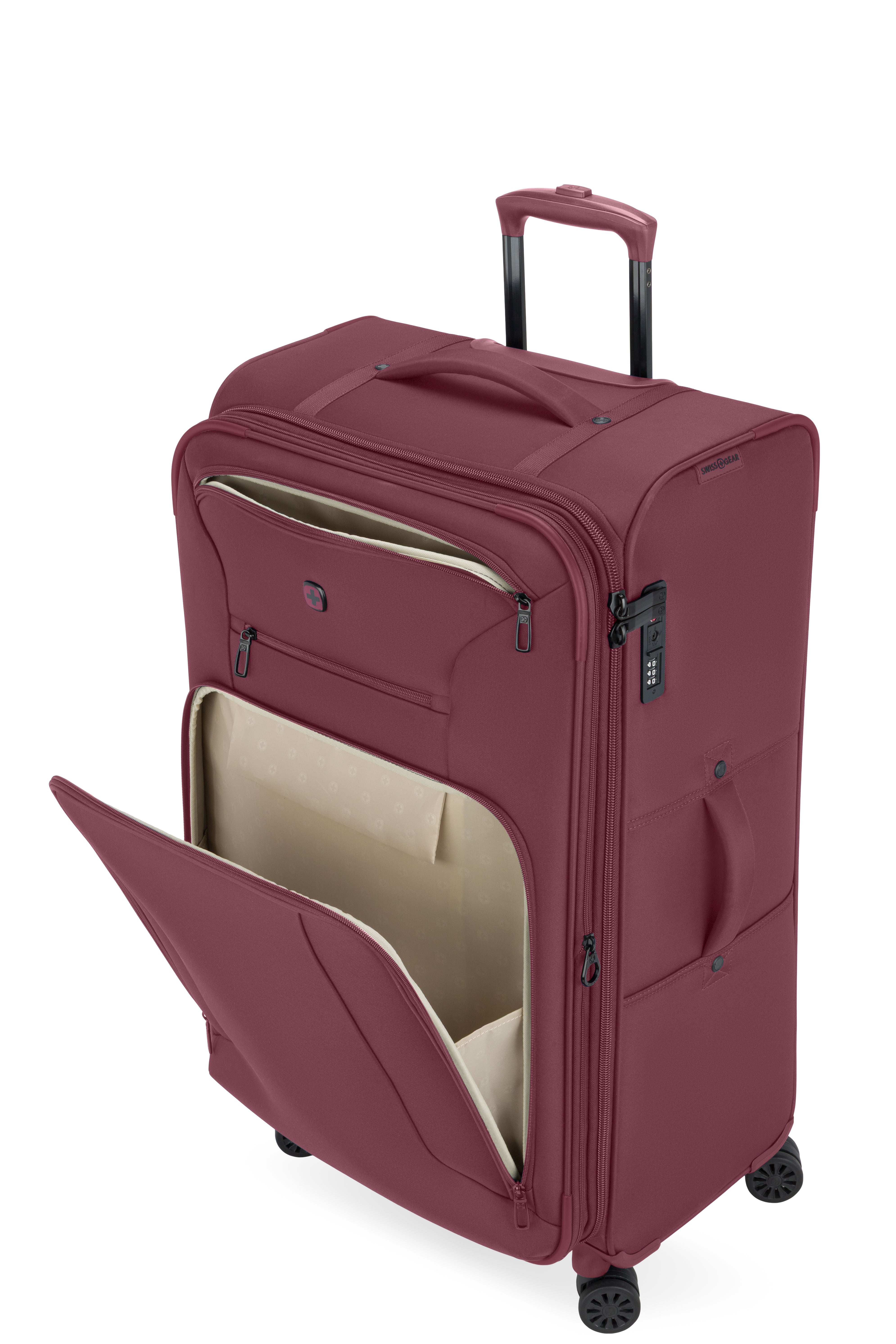 SWISSGEAR Sion Reserve Large Checked Spinner - Pomegranate - 06