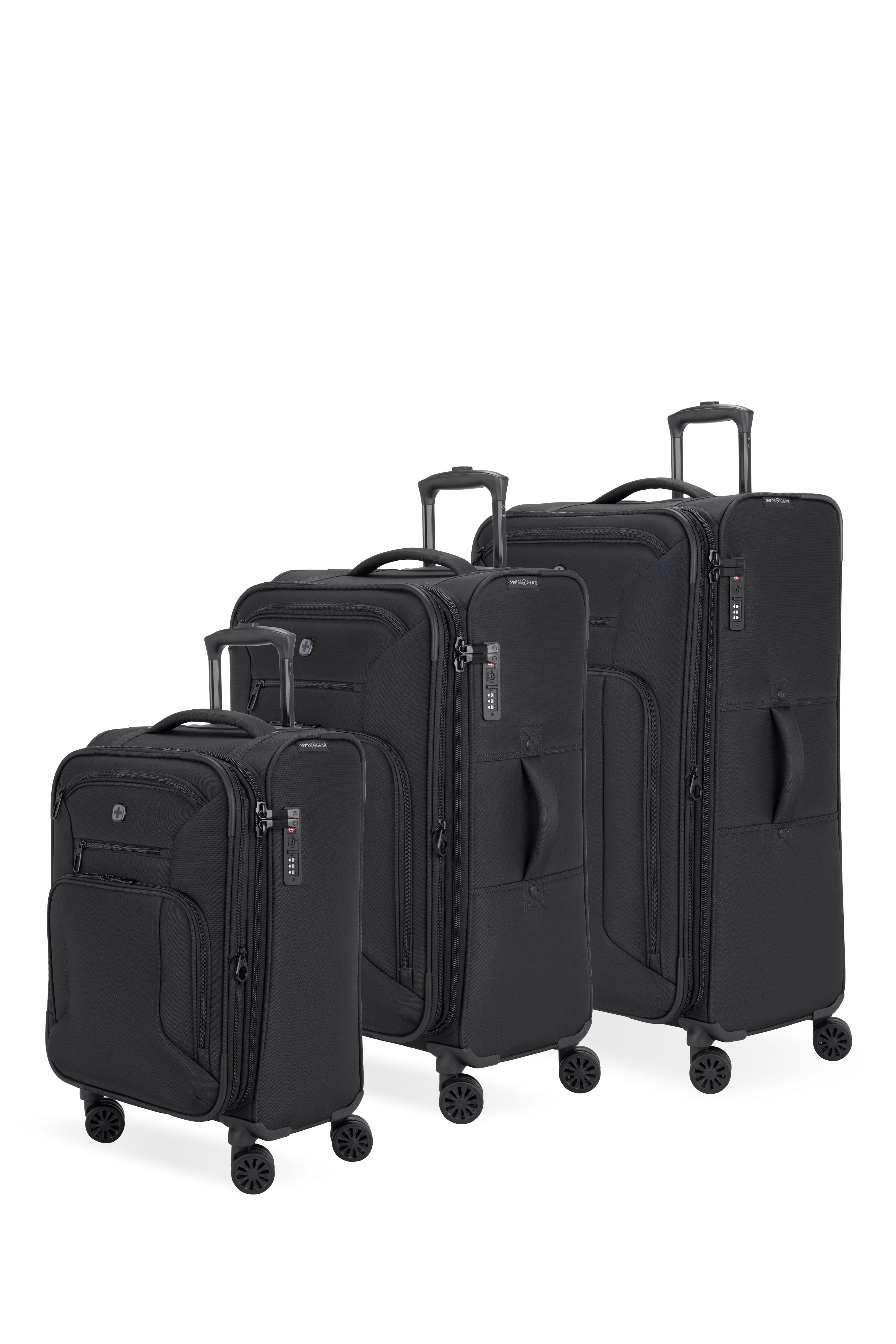 SWISSGEAR Sion Reserve 3-Piece Spinner Set in Black