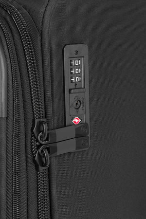 SWISSGEAR 7070 Large Expandable Spinner Integrated, flush mounted TSA approved combination lock for added security