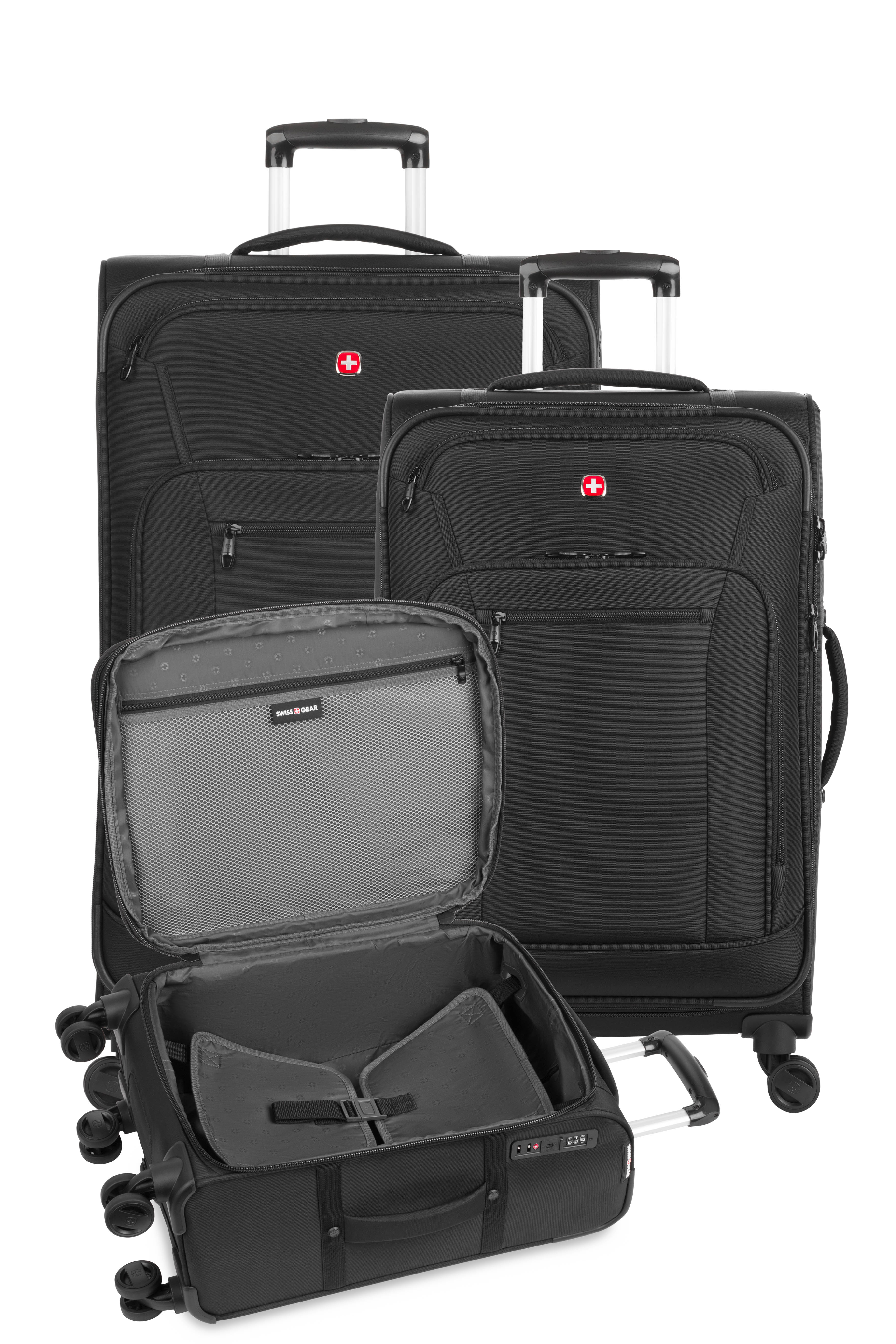 SWISSGEAR Zurich 3-Piece Spinner Set in Black