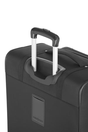 SWISSGEAR 7070 Large Expandable Spinner Push-button locking telescopic handle for easy pushing or pulling of luggage