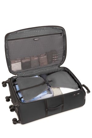 SWISSGEAR 7070 Large Expandable Spinner Adjustable clothes compression panel to prevent shifting of contents