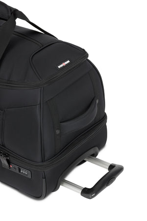 SWISSGEAR Zurich Wheeled 48L Duffel Bag - Black reinforced, padded side handle