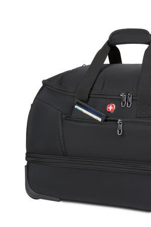 SWISSGEAR Zurich Wheeled 48L Duffel Bag - Black Handy zippered front pocket for smaller items