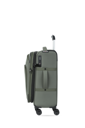 SWISSGEAR 7070 Expandable Carry-On Spinner - Green Padded reinforced top and side handles 