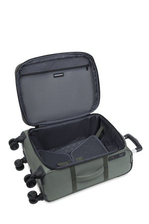 SWISSGEAR 7070 Expandable Carry-On Spinner - Green Adjustable clothes compression panel to prevent shifting of contents
