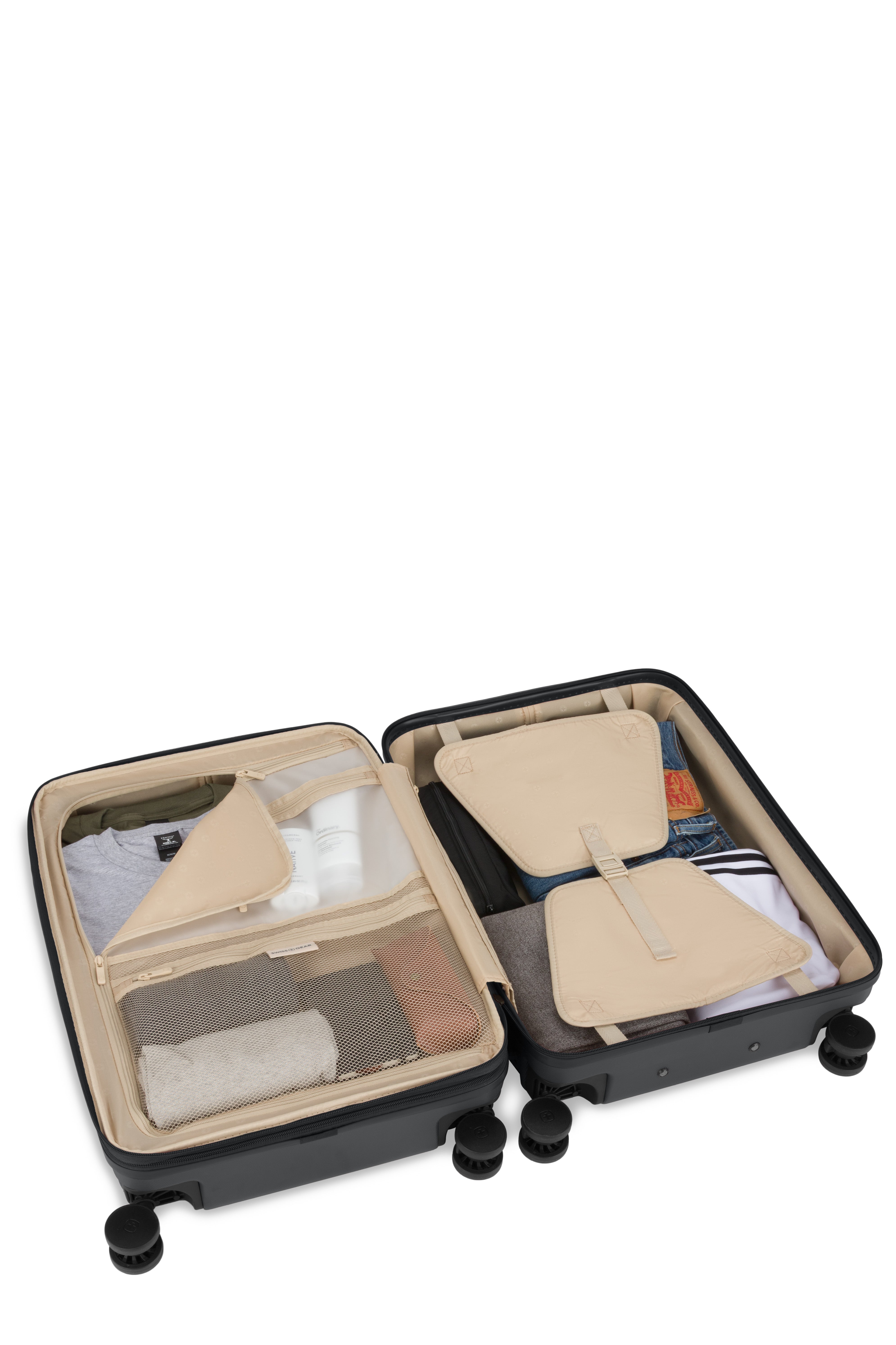 SWISSGEAR Summit Reserve Medium Checked Spinner in Black