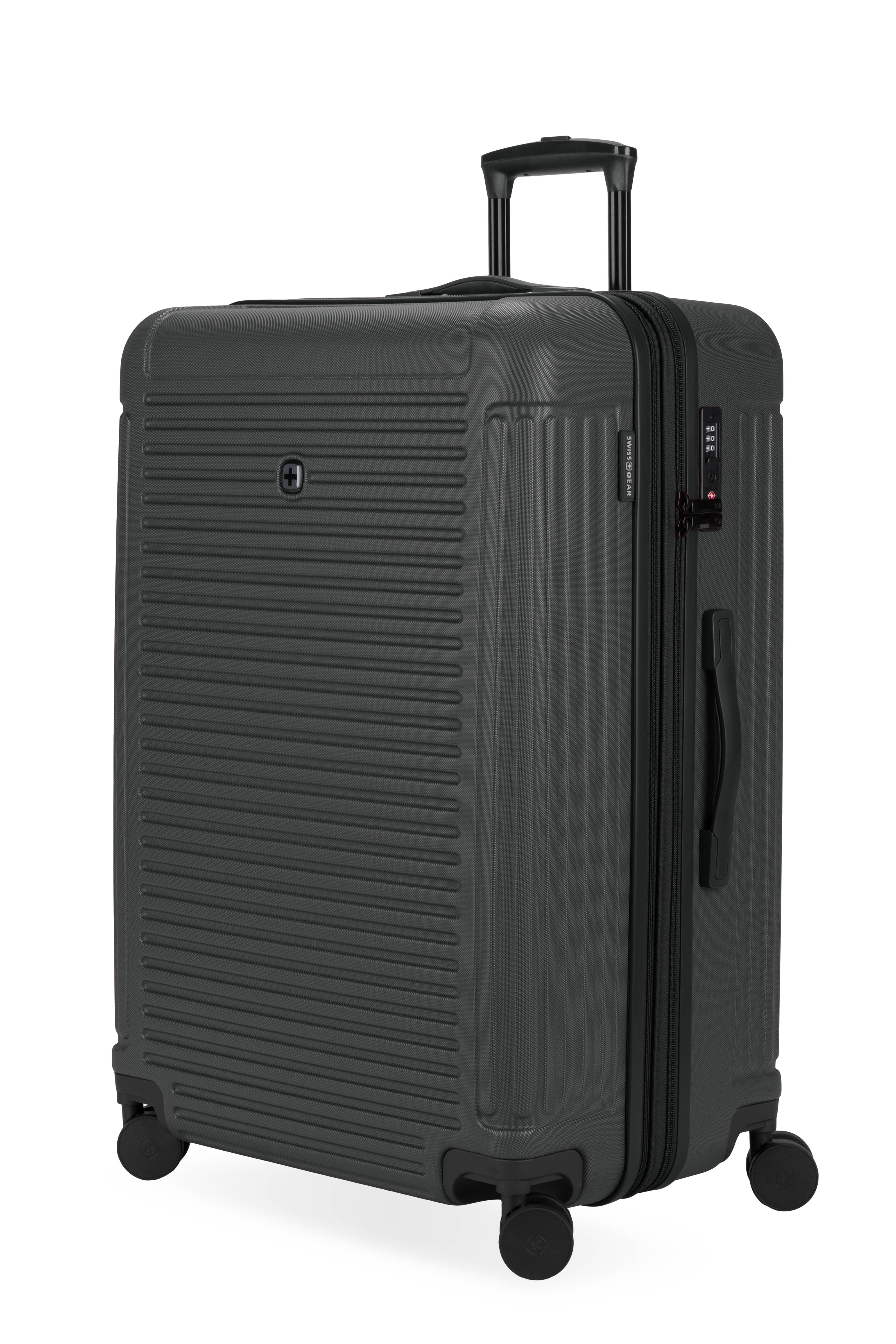SWISSGEAR Summit Reserve Large Checked Spinner in Black