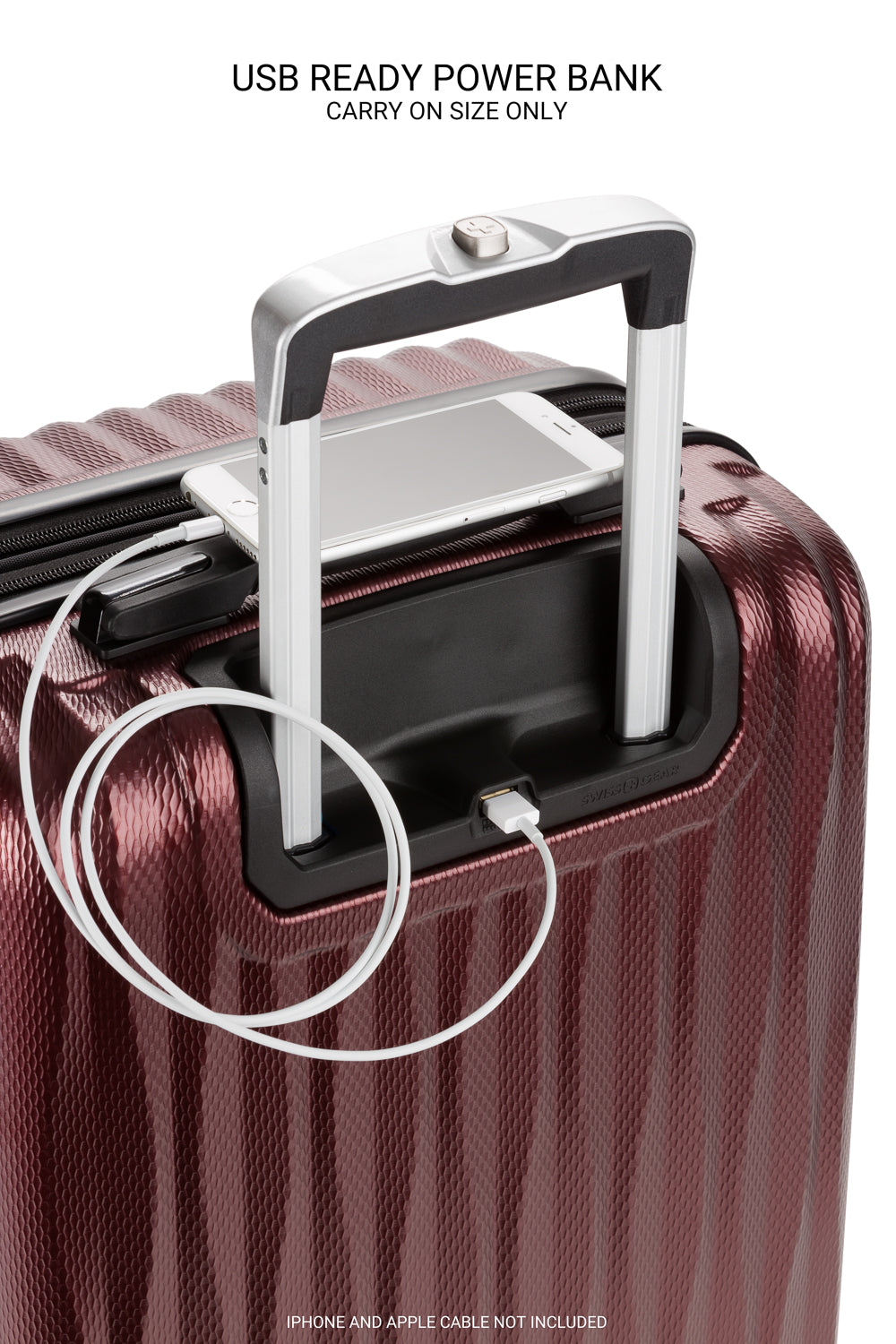 SWISSGEAR Energie Carry-On Spinner - Merlot - 06
