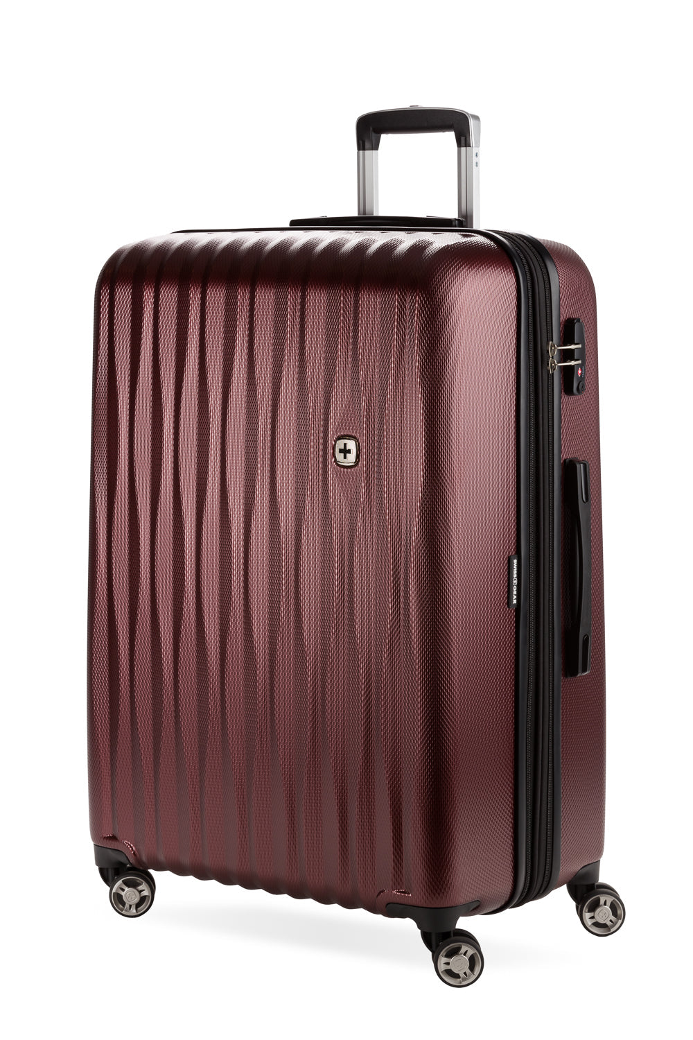 SWISSGEAR Energie Large Checked Spinner - Merlot - 01