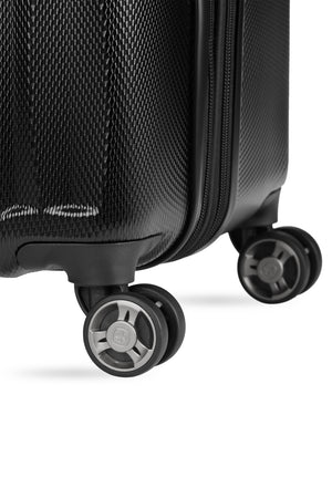 Energie Expandable Spinner 2 Piece Trunk Set - Black Eight 360-degree, multi-directional spinner wheels