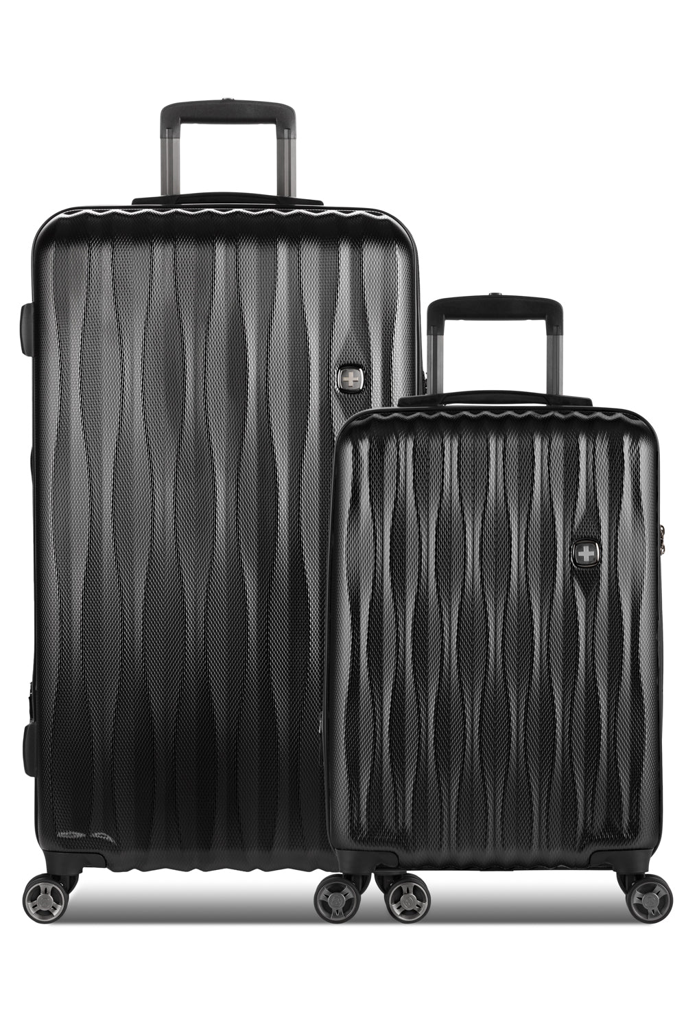 Energie Expandable Spinner 2 Piece Trunk Set - Black – SWISSGEAR