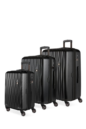 SWISSGEAR Energie 3-Piece Spinner Set in Limited Edition Black