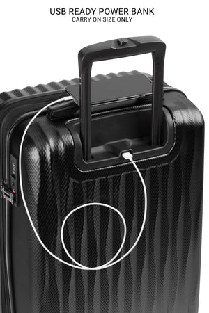 SWISSGEAR Energie 3-Piece Spinner Set in Limited Edition Black