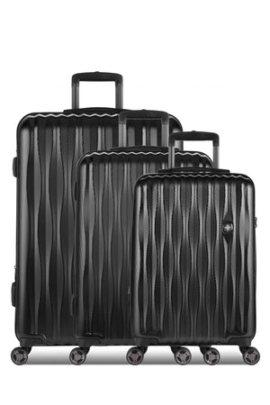 SWISSGEAR Energie 3-Piece Spinner Set in Limited Edition Black