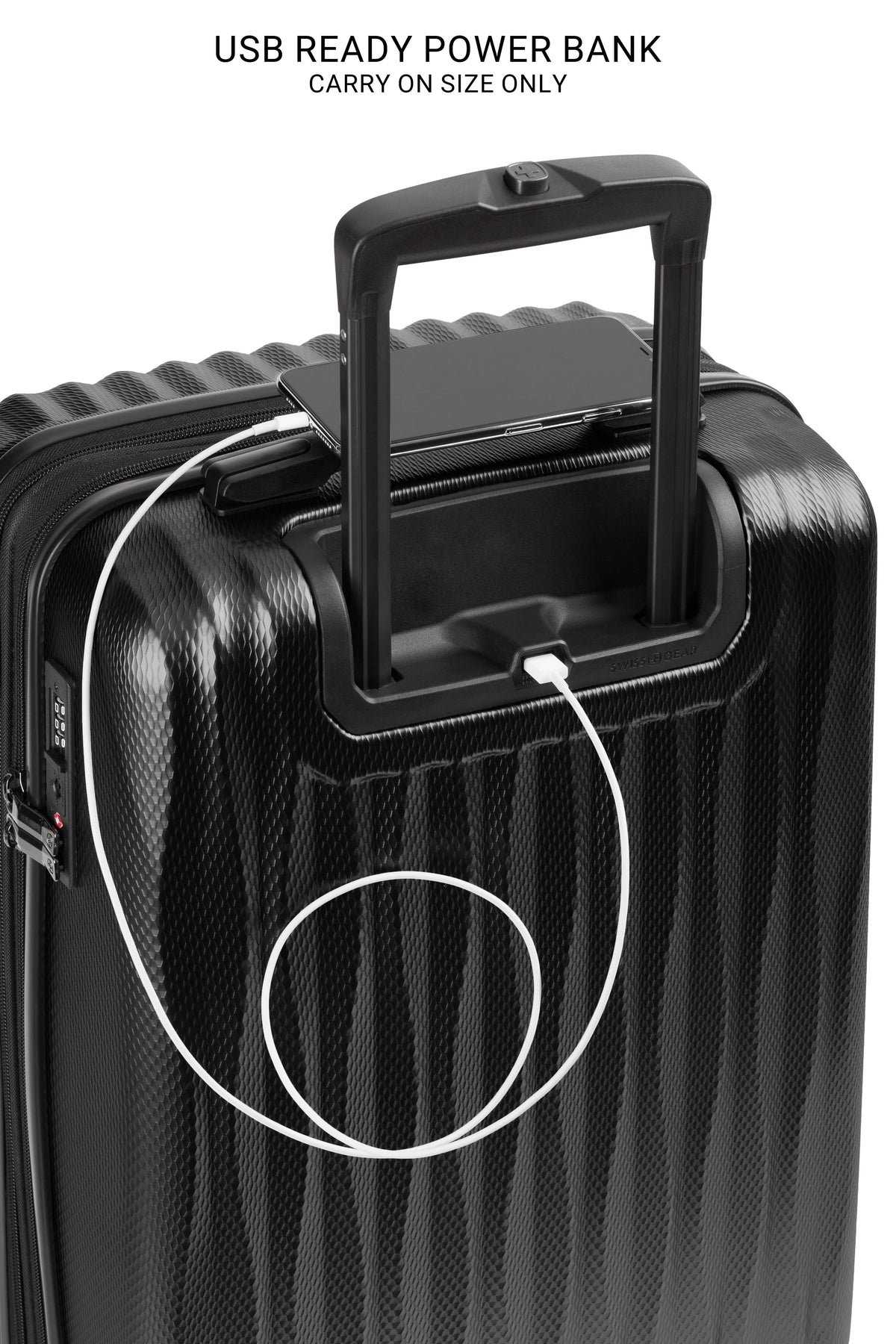 SWISSGEAR Energie Carry-On Spinner - Black - LE - 06