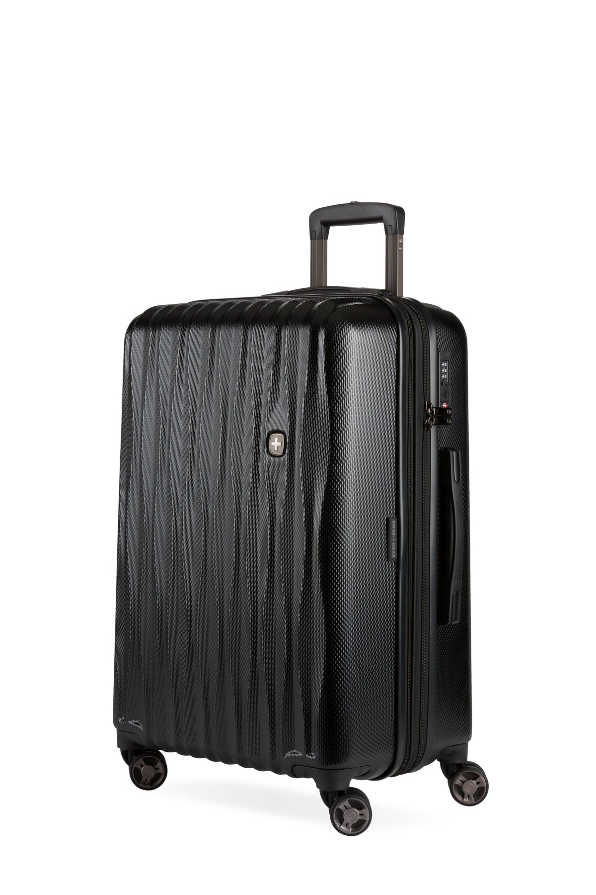 SWISSGEAR Energie Medium Checked Spinner - Black - LE - 01
