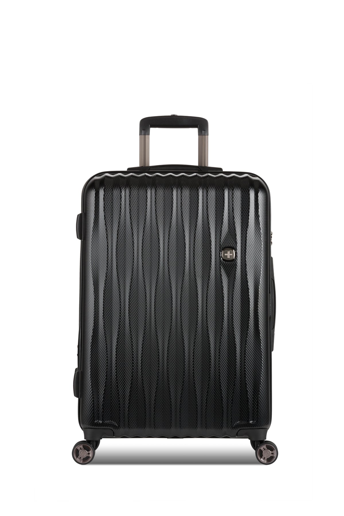 SWISSGEAR Energie Medium Checked Spinner - Black - LE - 03