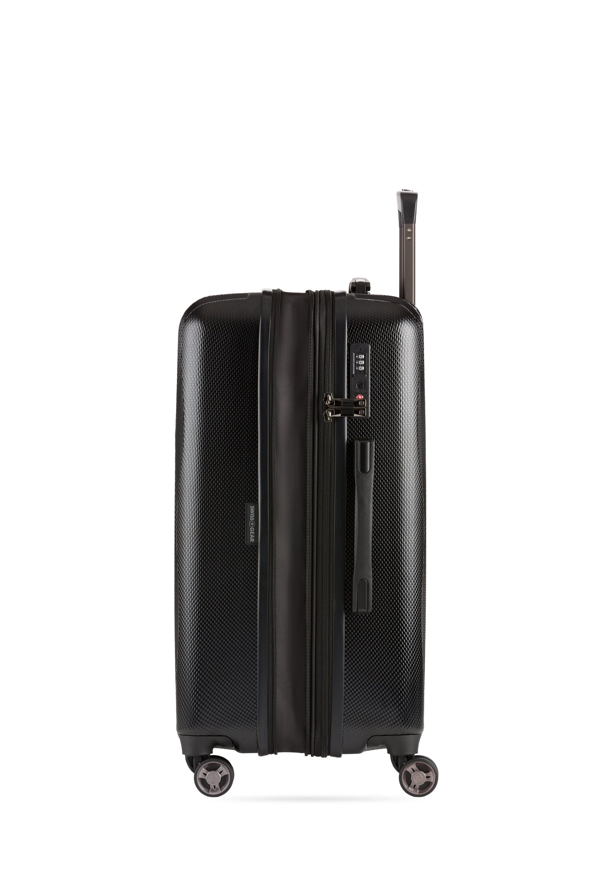 SWISSGEAR Energie Medium Checked Spinner - Black - LE - 07