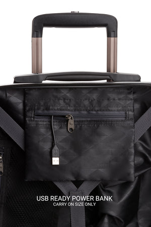 SWISSGEAR Energie 3-Piece Spinner Set in Black/Black