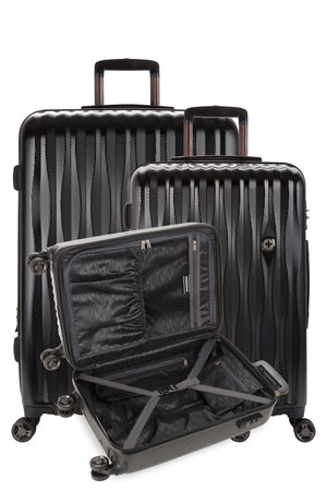 SWISSGEAR Energie 3-Piece Spinner Set in Black/Black
