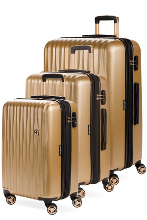 SWISSGEAR Energie 3-Piece Spinner Set in Gold