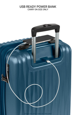 SWISSGEAR Energie 2-Piece Spinner Set in Atlas Blue