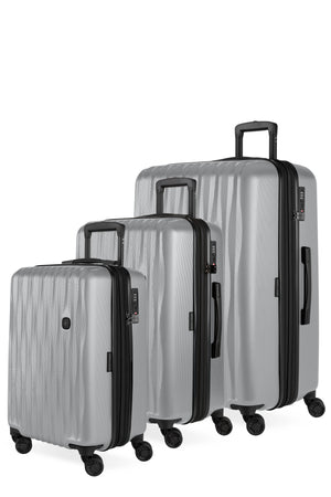SWISSGEAR Energie 3-Piece Spinner Set in Silver