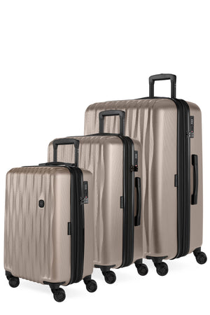 SWISSGEAR Energie 3-Piece Spinner Set in Champagne