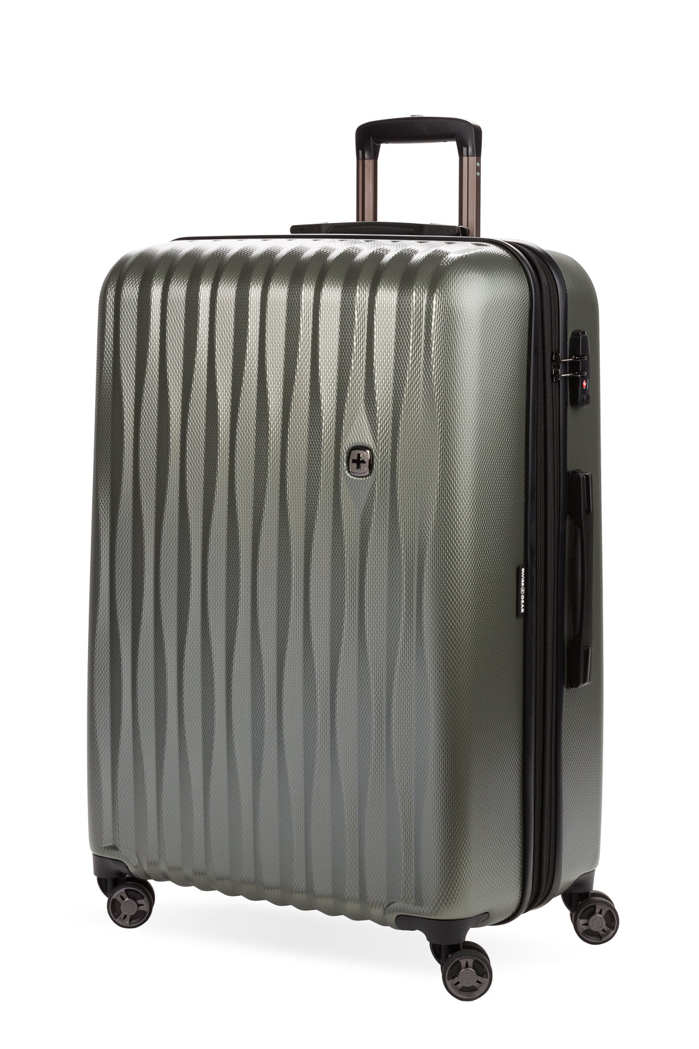 SWISSGEAR Energie Large Checked Spinner - Olive Green - 01