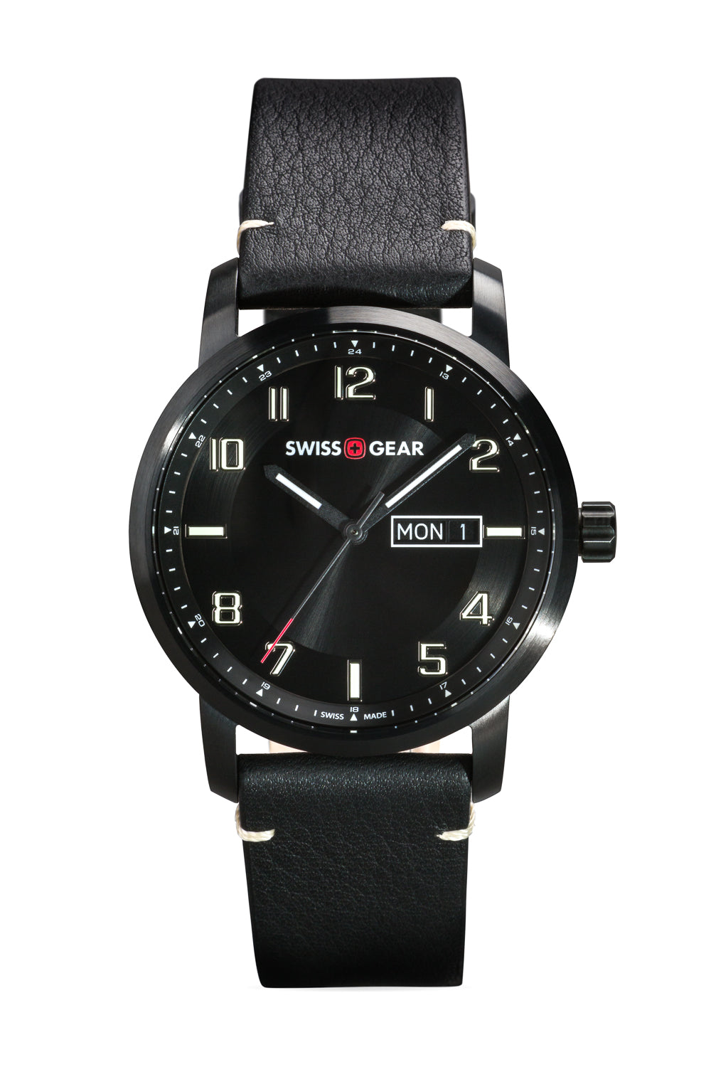 SWISSGEAR Legacy Swiss Watch - Black with Black Dial and Black Strap - 03