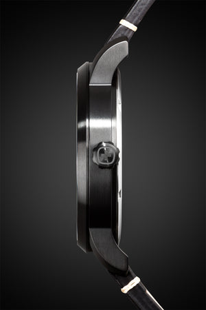 Swissgear Legacy Watch - Black/Black - Blacked-out screw crown with Swiss logo