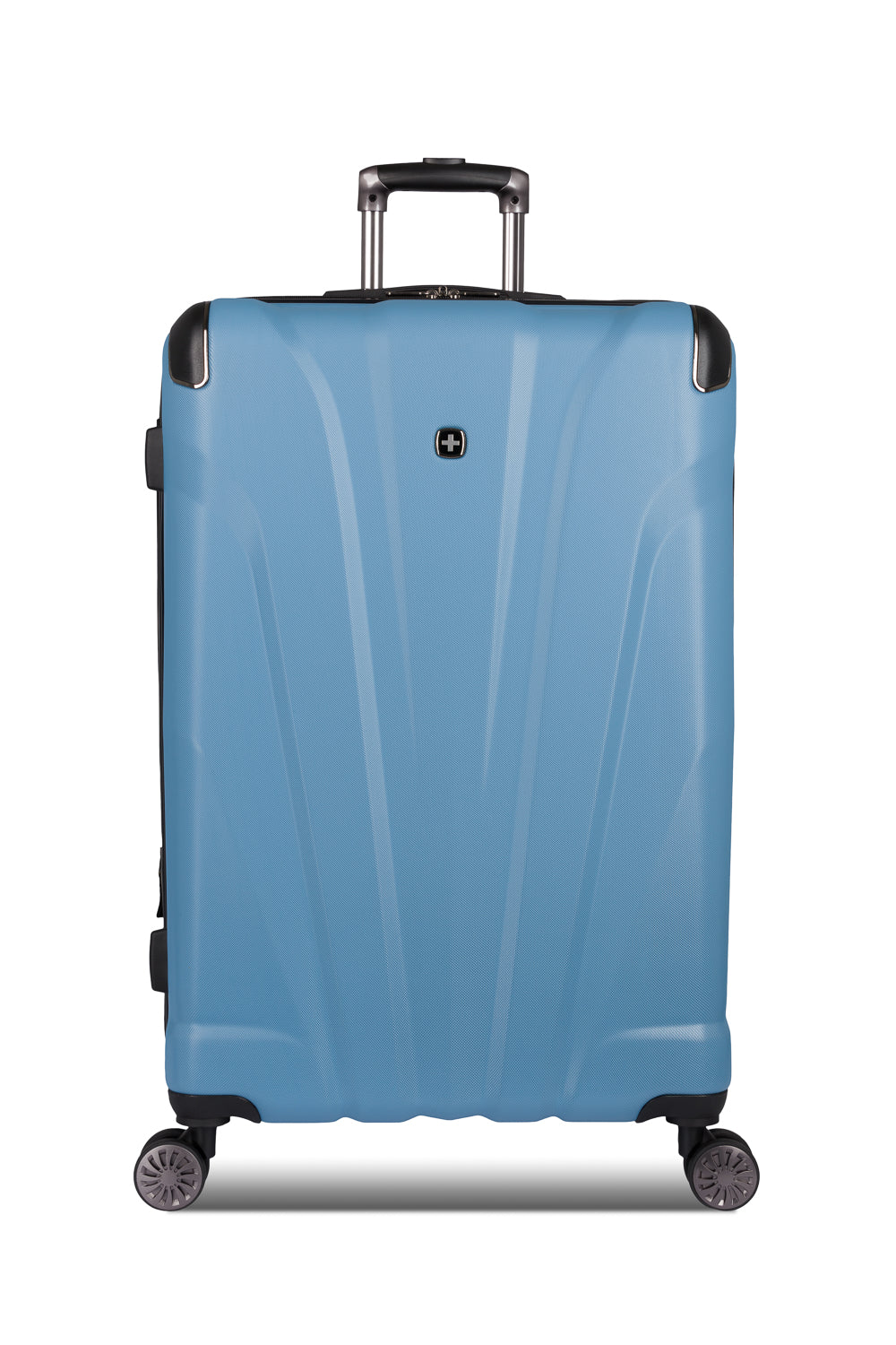 SWISSGEAR Cascade Large Checked Spinner in Light Blue