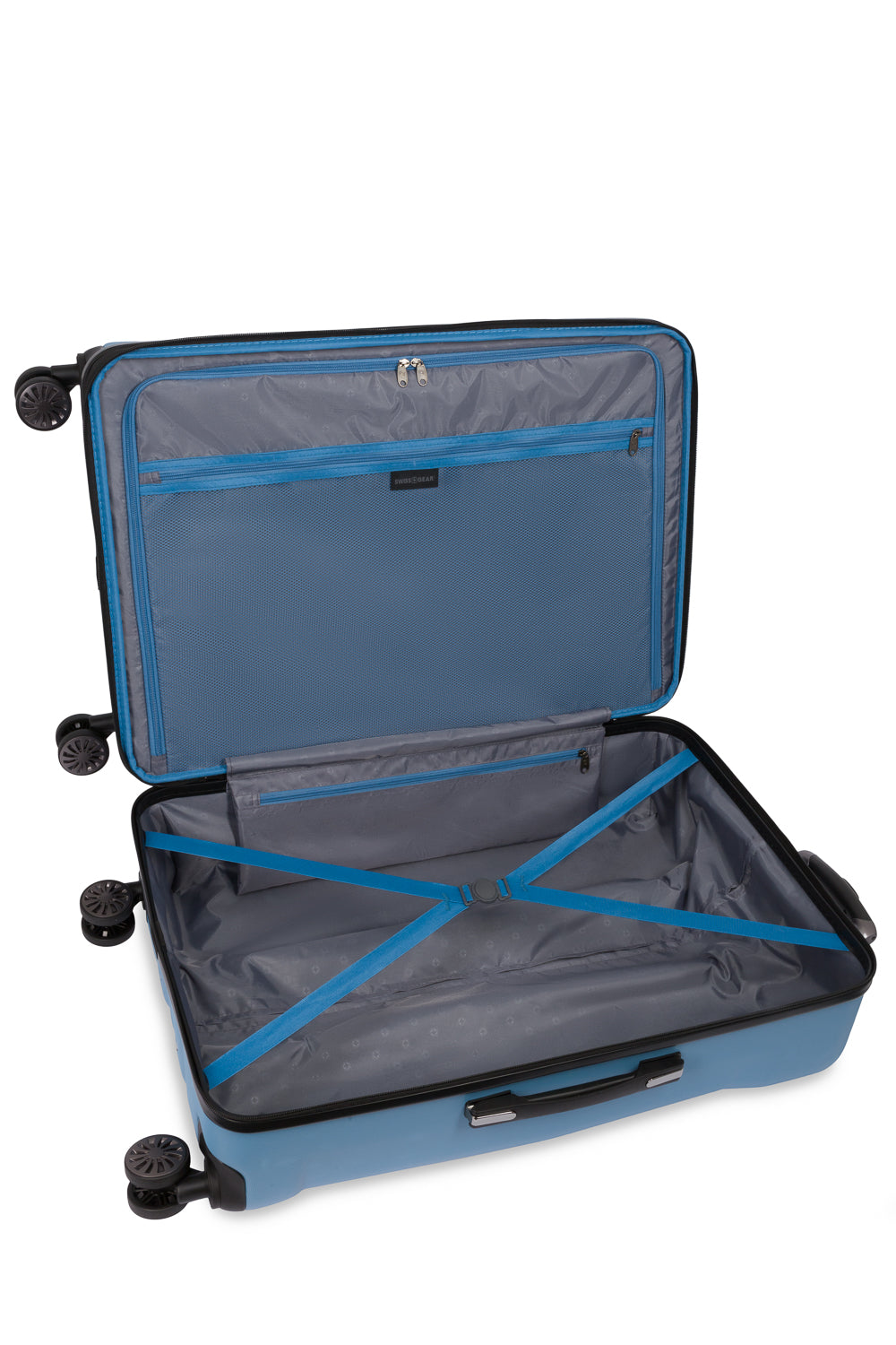 SWISSGEAR Cascade Large Checked Spinner - Light Blue - 06