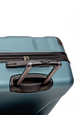 Swissgear 7330 Expandable 2pc Hardside Spinner Luggage Set Aluminum, push-button locking telescopic handle