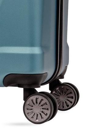Swissgear 7330 Expandable 2pc Hardside Spinner Luggage Set Eight 360-degree, multi-directional spinner wheels