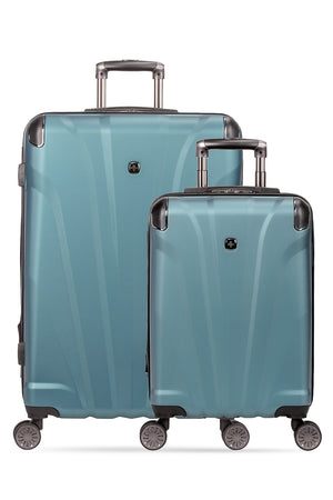 Swissgear 7330 Expandable 2pc Hardside Spinner Luggage Set contains the 19” Expandable Hardside Spinner Carry-On and a 27” Expandable Hardside Spinner Luggage