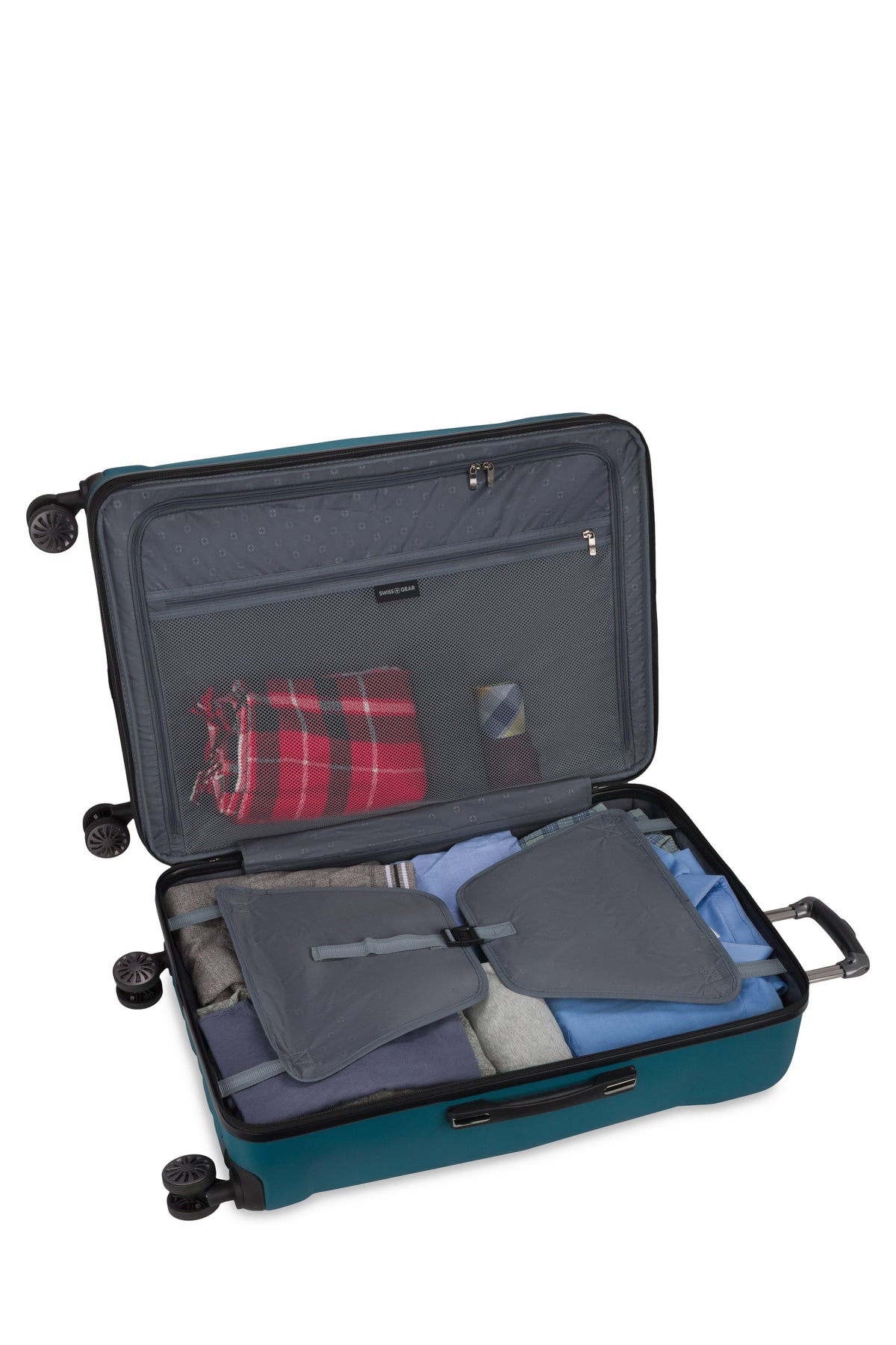 SWISSGEAR Cascade Large Checked Spinner - Teal - 04