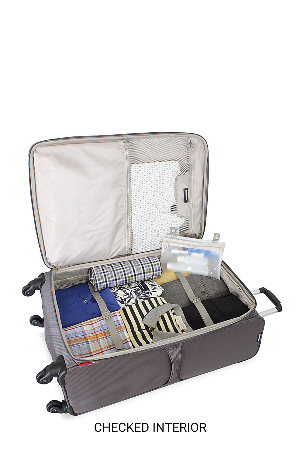 Swissgear 7362 Expandable 3pc Liteweight Spinner Luggage Set - Gray