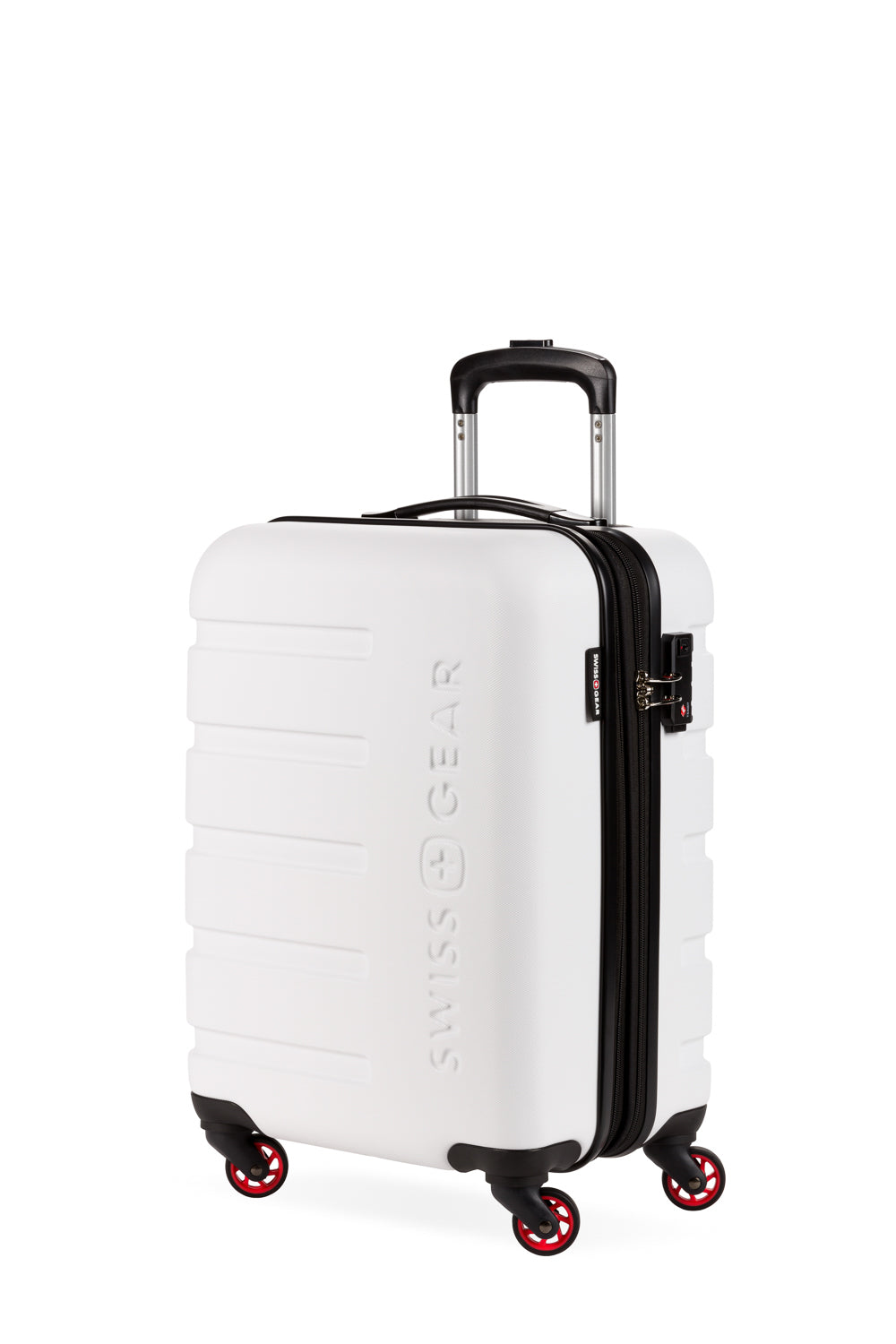 SWISSGEAR 7366 Signature 18 inch Expandable Carry On Hardside Spinner Luggage - White