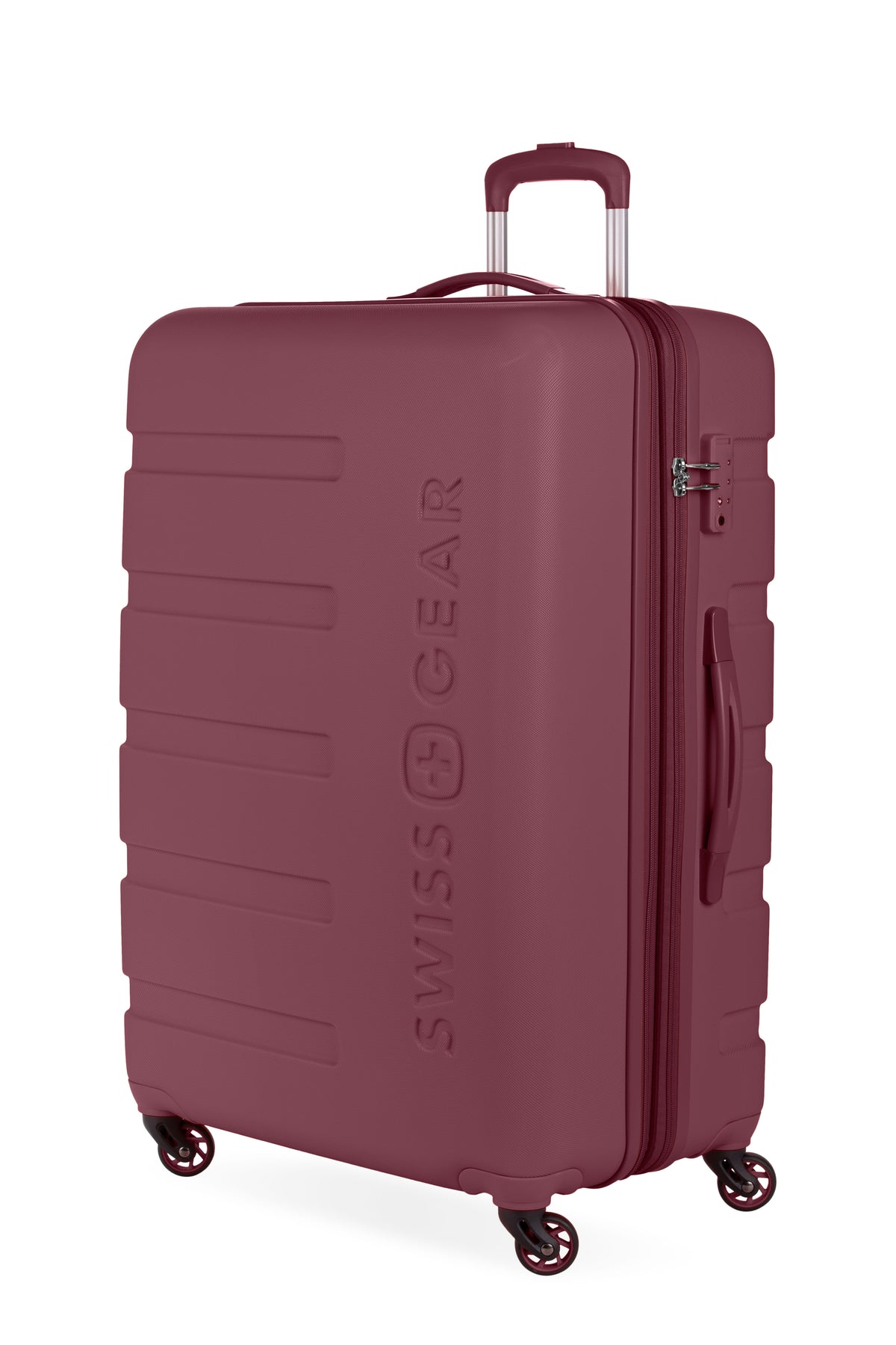 SWISSGEAR Signature Large Checked Spinner - Merlot Red - 01