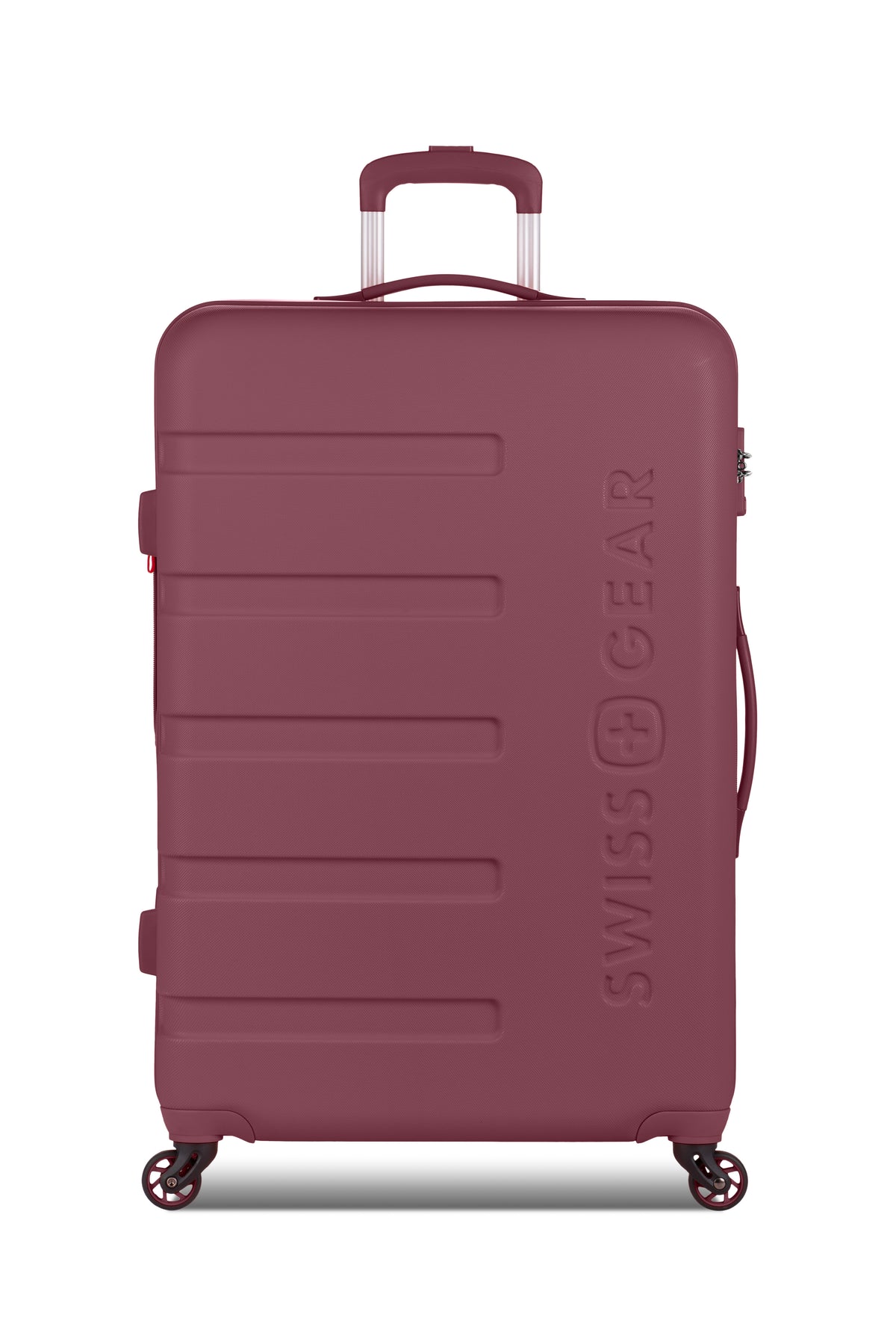 SWISSGEAR Signature Large Checked Spinner - Merlot Red - 03