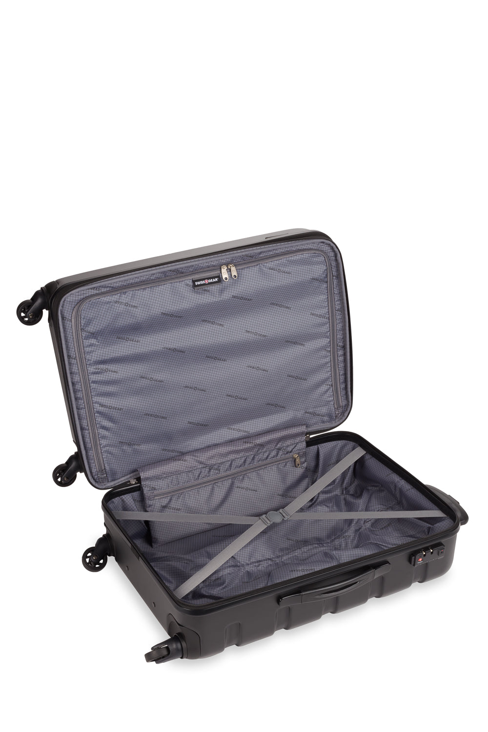 SWISSGEAR Signature Medium Checked Spinner - Black - 06