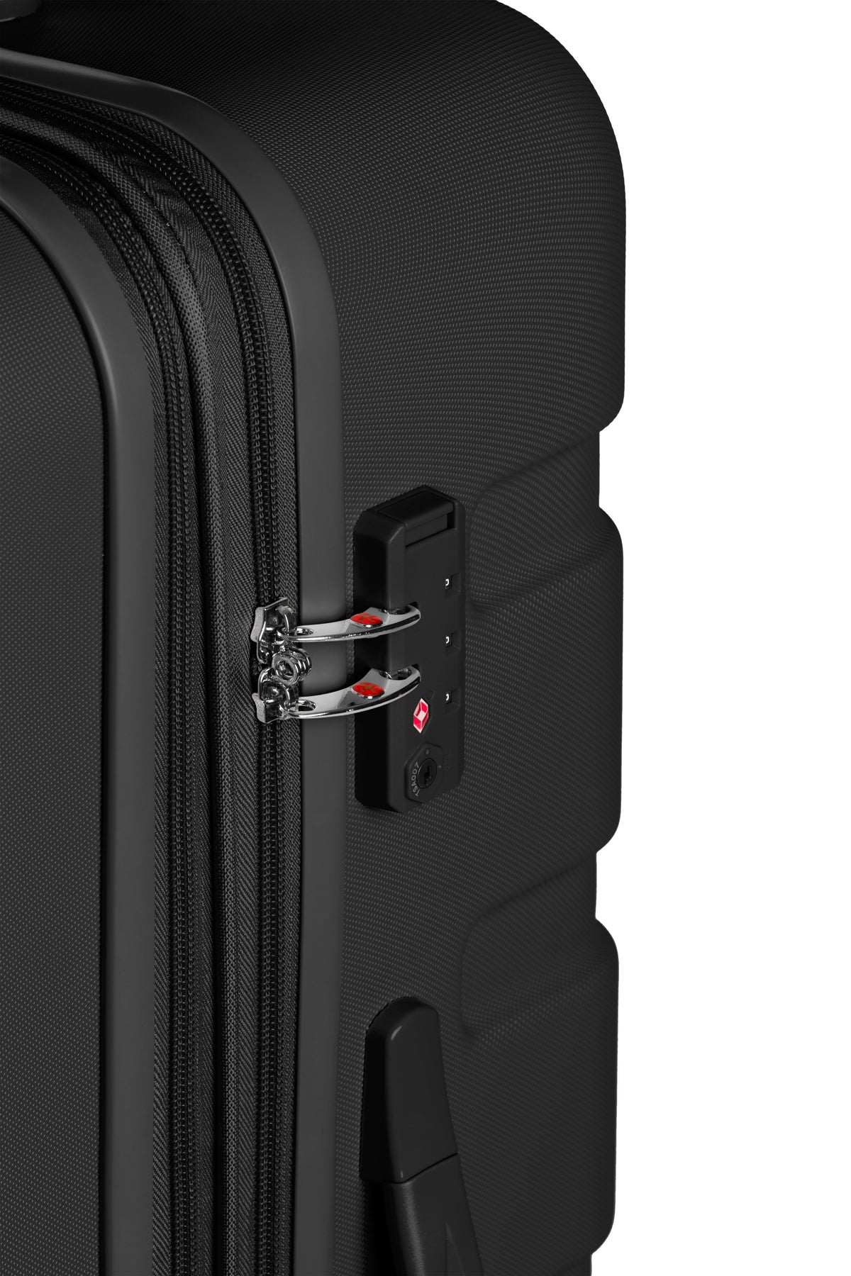 SWISSGEAR Signature Large Checked Spinner - Black - LE - 08